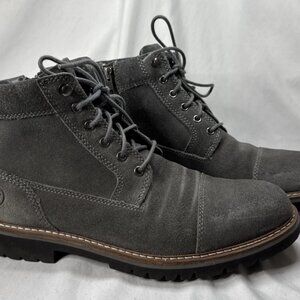 Rockport Chukka Boots Mens Size 8.5‎ Brown Suede Leather Ankle Zip Trutech Shoes